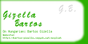 gizella bartos business card